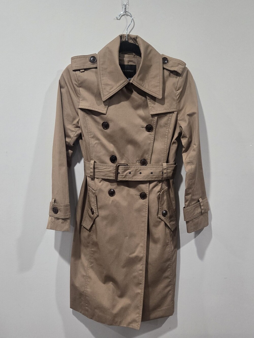 Classic Women's Double-Breasted Trench Coat in Camel Fall Winter Date Night